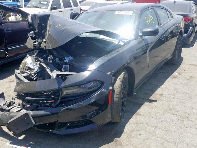 2C3CDXHG2HH563607 - 2017 DODGE CHARGER SX BLACK photo 2