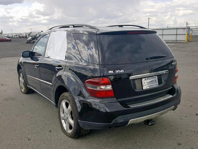 4JGBB86E77A159232 - 2007 MERCEDES-BENZ ML 350 BLACK photo 3