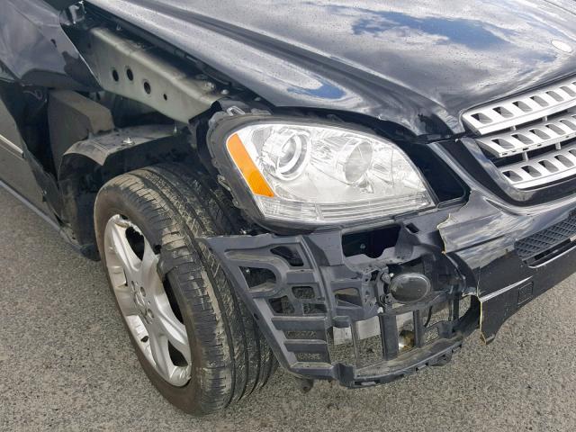 4JGBB86E77A159232 - 2007 MERCEDES-BENZ ML 350 BLACK photo 9