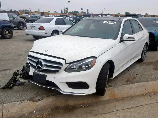 WDDHF5KB2FB114646 - 2015 MERCEDES-BENZ E 350 WHITE photo 2