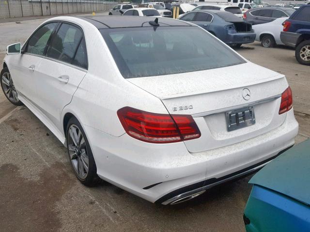 WDDHF5KB2FB114646 - 2015 MERCEDES-BENZ E 350 WHITE photo 3