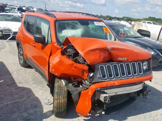 ZACCJAAT7GPD86557 - 2016 JEEP RENEGADE S ნარინჯისფერი ფოტო 1