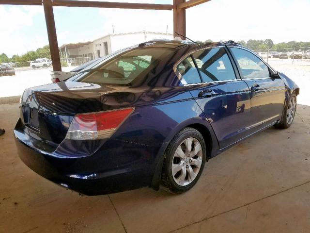 1HGCP26868A120104 - 2008 HONDA ACCORD EXL BLUE photo 4