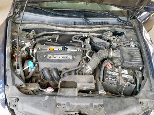 1HGCP26868A120104 - 2008 HONDA ACCORD EXL BLUE photo 7