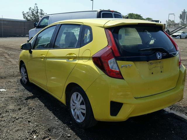 JHMGK5H55GX007127 - 2016 HONDA FIT LX YELLOW photo 3