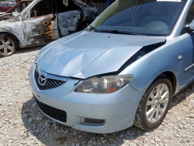 JM1BK32G481789015 - 2008 MAZDA 3 I BLUE photo 9