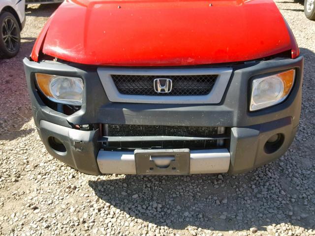 5J6YH28635L004818 - 2005 HONDA ELEMENT EX RED photo 9