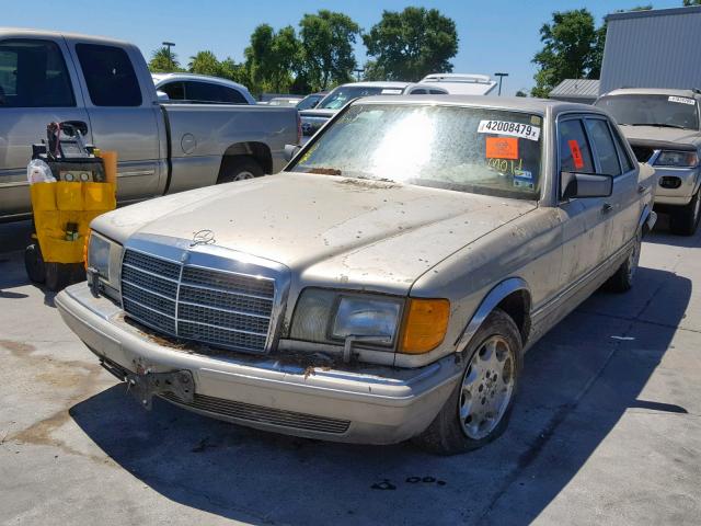 WDBCA39E3MA568381 - 1991 MERCEDES-BENZ 560 SEL GOLD photo 2