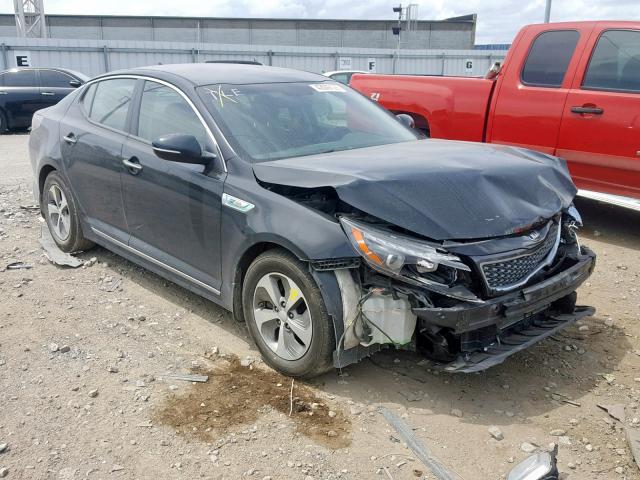 KNAGM4AD9E5070082 - 2014 KIA OPTIMA HYB BLACK photo 1