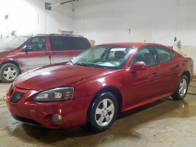 2G2WP552681129667 - 2008 PONTIAC GRAND PRIX RED photo 2