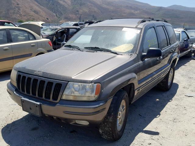 1J4GW58N7YC204891 - 2000 JEEP GRAND CHER GRAY photo 2