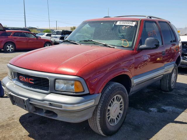 1GKDT13W4T2572278 - 1996 GMC JIMMY RED photo 2