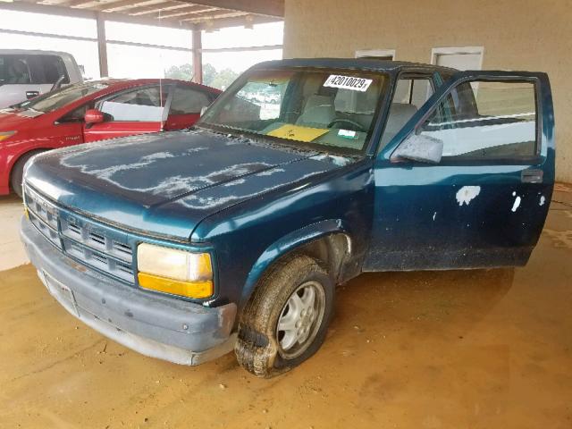 1B7GL23XXRW130629 - 1994 DODGE DAKOTA GREEN photo 2