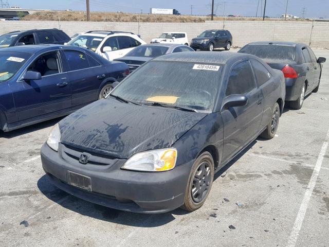 1HGEM22211L085260 - 2001 HONDA CIVIC DX BLACK photo 2