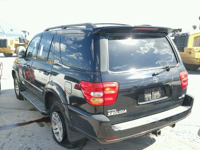 5TDZT38A84S211687 - 2004 TOYOTA SEQUOIA LI BLACK photo 3