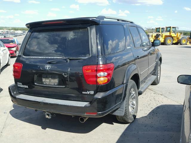 5TDZT38A84S211687 - 2004 TOYOTA SEQUOIA LI BLACK photo 4