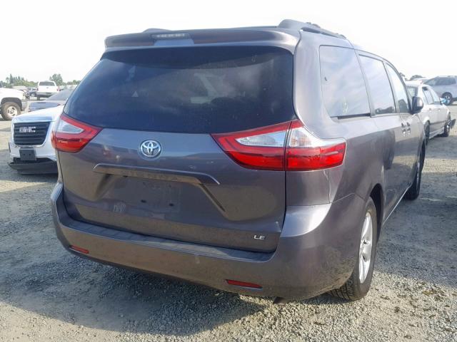 5TDKK3DC6FS612380 - 2015 TOYOTA SIENNA LE SILVER photo 4