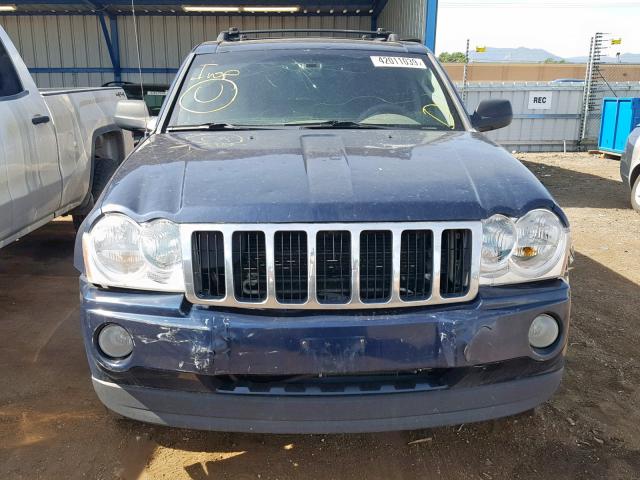 1J4HR58N35C611789 - 2005 JEEP GRAND CHER BLUE photo 9