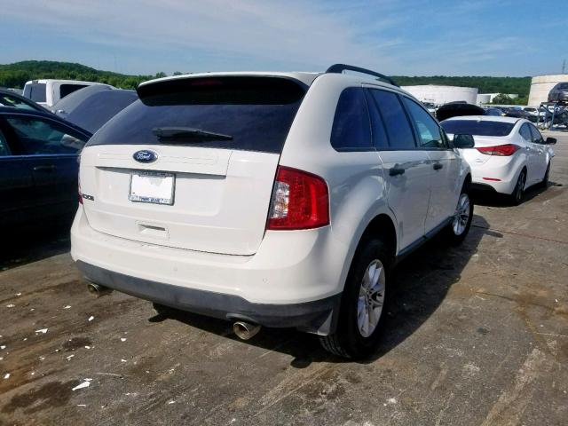 2FMDK3GC0DBB33872 - 2013 FORD EDGE SE WHITE photo 4