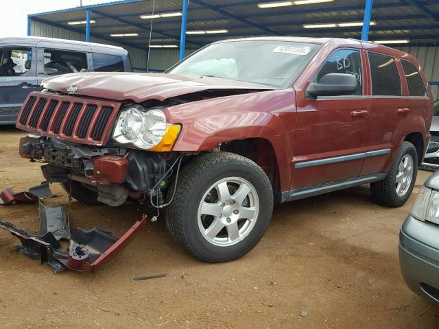 1J8GR48K18C176494 - 2008 JEEP GRAND CHER MAROON photo 2