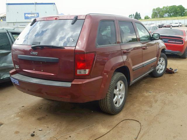 1J8GR48K18C176494 - 2008 JEEP GRAND CHER MAROON photo 4