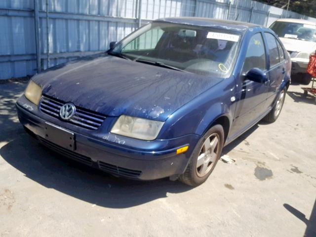 3VWSK69M71M216693 - 2001 VOLKSWAGEN JETTA GLS BLUE photo 2