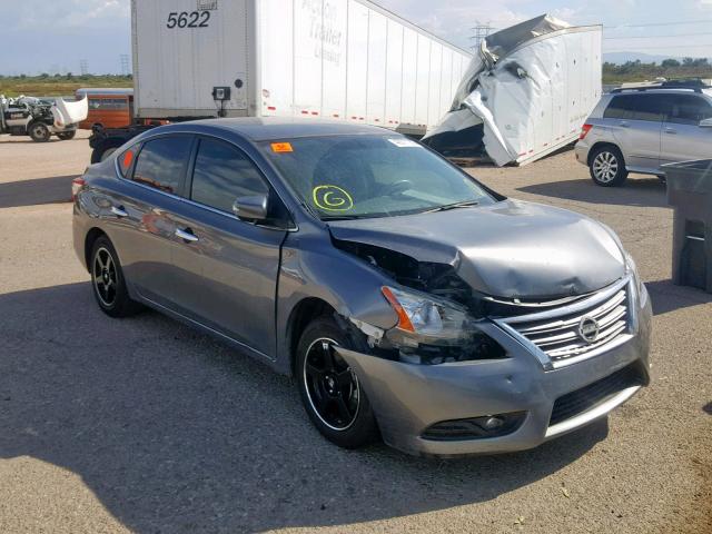 3N1AB7AP8FY363828 - 2015 NISSAN SENTRA S SILVER photo 1