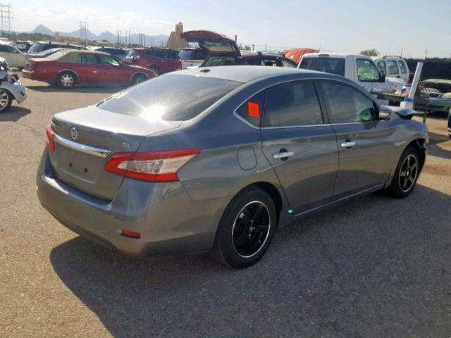 3N1AB7AP8FY363828 - 2015 NISSAN SENTRA S SILVER photo 4