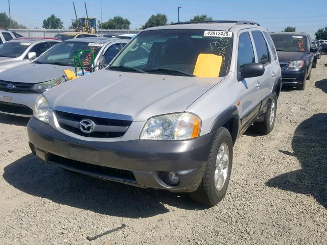 4F2YZ94123KM29729 - 2003 MAZDA TRIBUTE LX SILVER photo 2