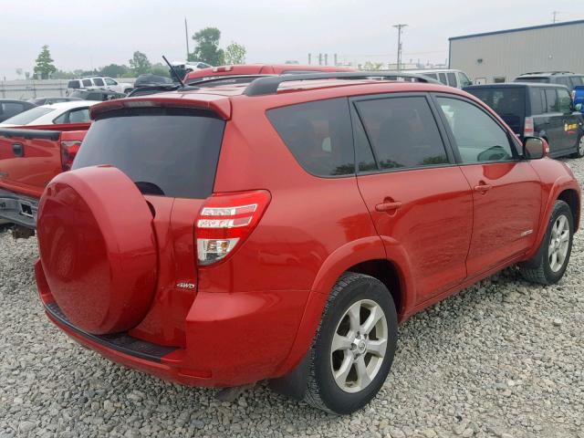 2T3DK4DVXBW059158 - 2011 TOYOTA RAV4 LIMIT RED photo 4