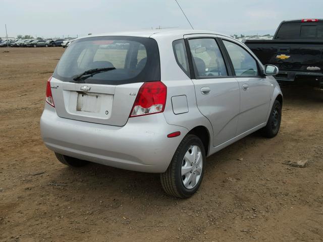 KL1TD66658B151813 - 2008 CHEVROLET AVEO BASE Күміс фото 4