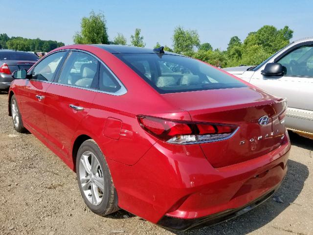 5NPE34AF1JH718510 - 2018 HYUNDAI SONATA SPO RED photo 3