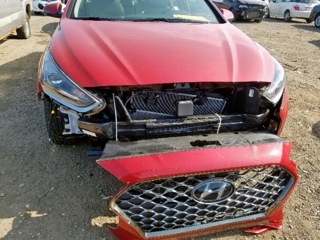 5NPE34AF1JH718510 - 2018 HYUNDAI SONATA SPO RED photo 9