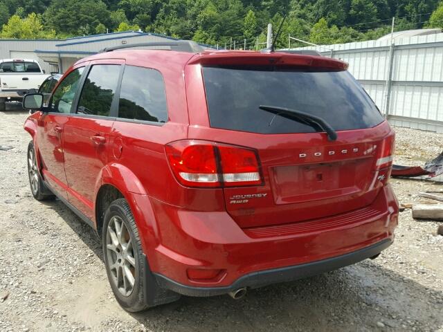 3C4PDDEG9DT545249 - 2013 DODGE JOURNEY R/ RED photo 3