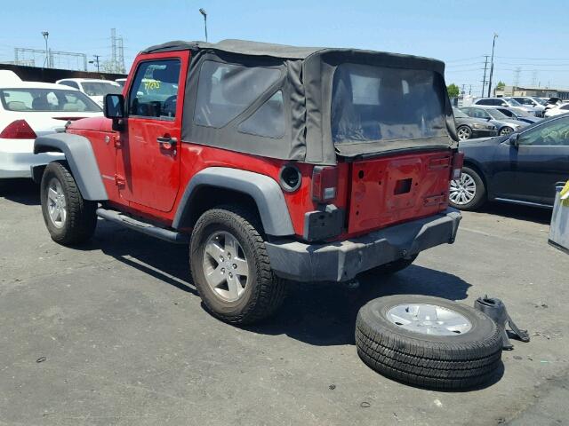 1C4AJWAG8CL243591 - 2012 JEEP WRANGLER S RED photo 3