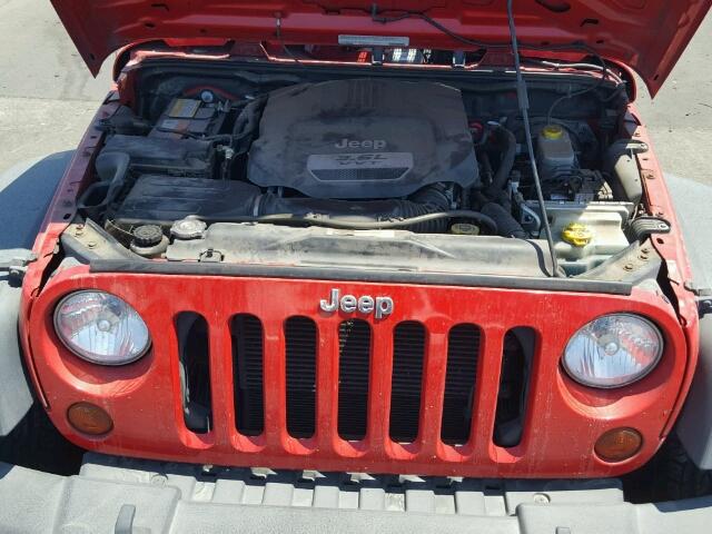 1C4AJWAG8CL243591 - 2012 JEEP WRANGLER S RED photo 7