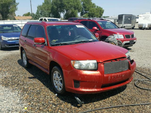 JF1SG666X8H702221 - 2008 SUBARU FORESTER S RED photo 1