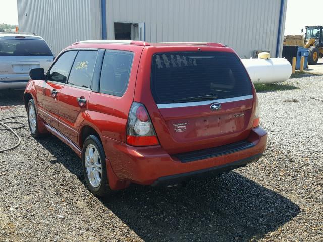 JF1SG666X8H702221 - 2008 SUBARU FORESTER S RED photo 3