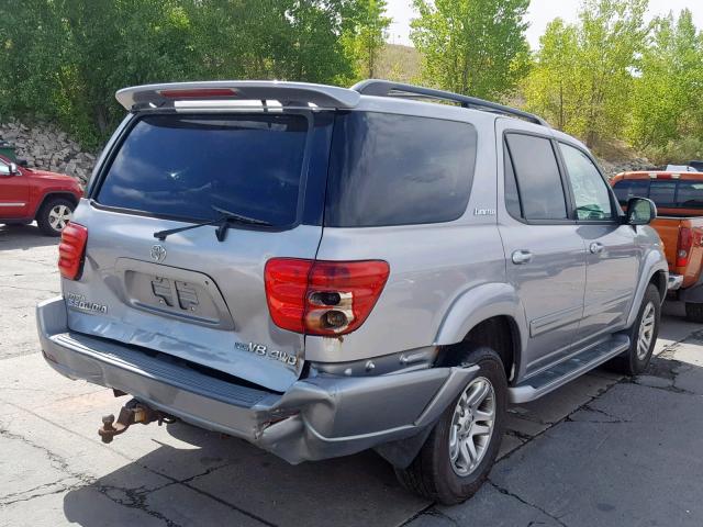 5TDBT48A04S219080 - 2004 TOYOTA SEQUOIA LI SILVER photo 4