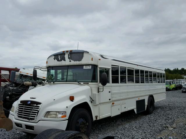 1BAKFCKA08F246970 - 2008 BLUE BIRD SCHOOL BUS WHITE photo 2