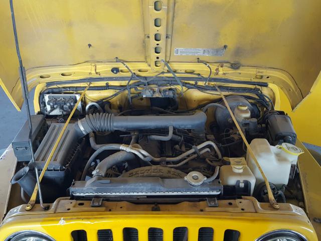 1J4FA49SXYP731549 - 2000 JEEP WRANGLER / YELLOW photo 7