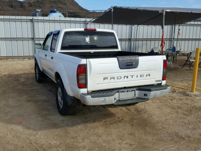 1N6ED27T51C319252 - 2001 NISSAN FRONTIER C WHITE photo 3