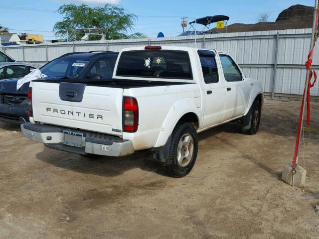 1N6ED27T51C319252 - 2001 NISSAN FRONTIER C WHITE photo 4