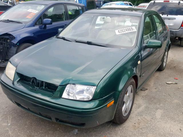 3VWSC29M7YM002402 - 2000 VOLKSWAGEN JETTA GLS GREEN photo 2