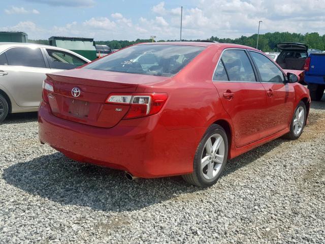 4T1BF1FK3CU557855 - 2012 TOYOTA CAMRY BASE RED photo 4