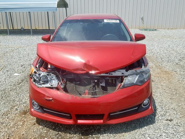 4T1BF1FK3CU557855 - 2012 TOYOTA CAMRY BASE RED photo 7