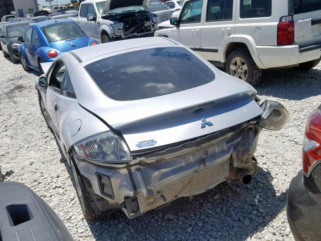 4A3AK24F48E029053 - 2008 MITSUBISHI ECLIPSE GS SILVER photo 3