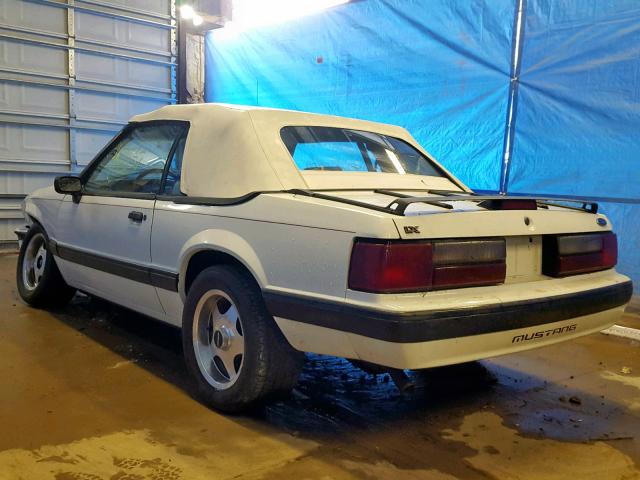 1FACP44M0MF104221 - 1991 FORD MUSTANG LX WHITE photo 3