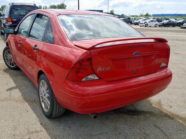 1FAFP38323W132741 - 2003 FORD FOCUS ZTS RED photo 3