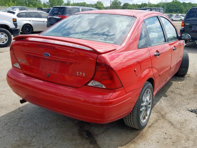 1FAFP38323W132741 - 2003 FORD FOCUS ZTS RED photo 4